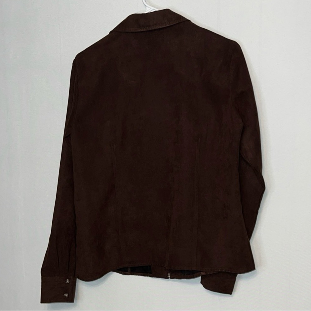 White Stag Faux Suede Brown Full Zip Light Jacket. Women's - Size Medium 32/34. - Picture 3 of 7